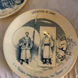 5 sarreguemine themed plates "Theme China"