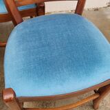 Set of 6 directoire style velvet chairs