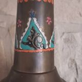 Polychrome copper vase