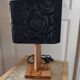 Handcrafted olive wood lamp