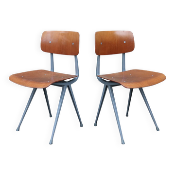 Set of 2 Friso Kramer Result chairs – Ahrend de Cirkel, grey, 1960s