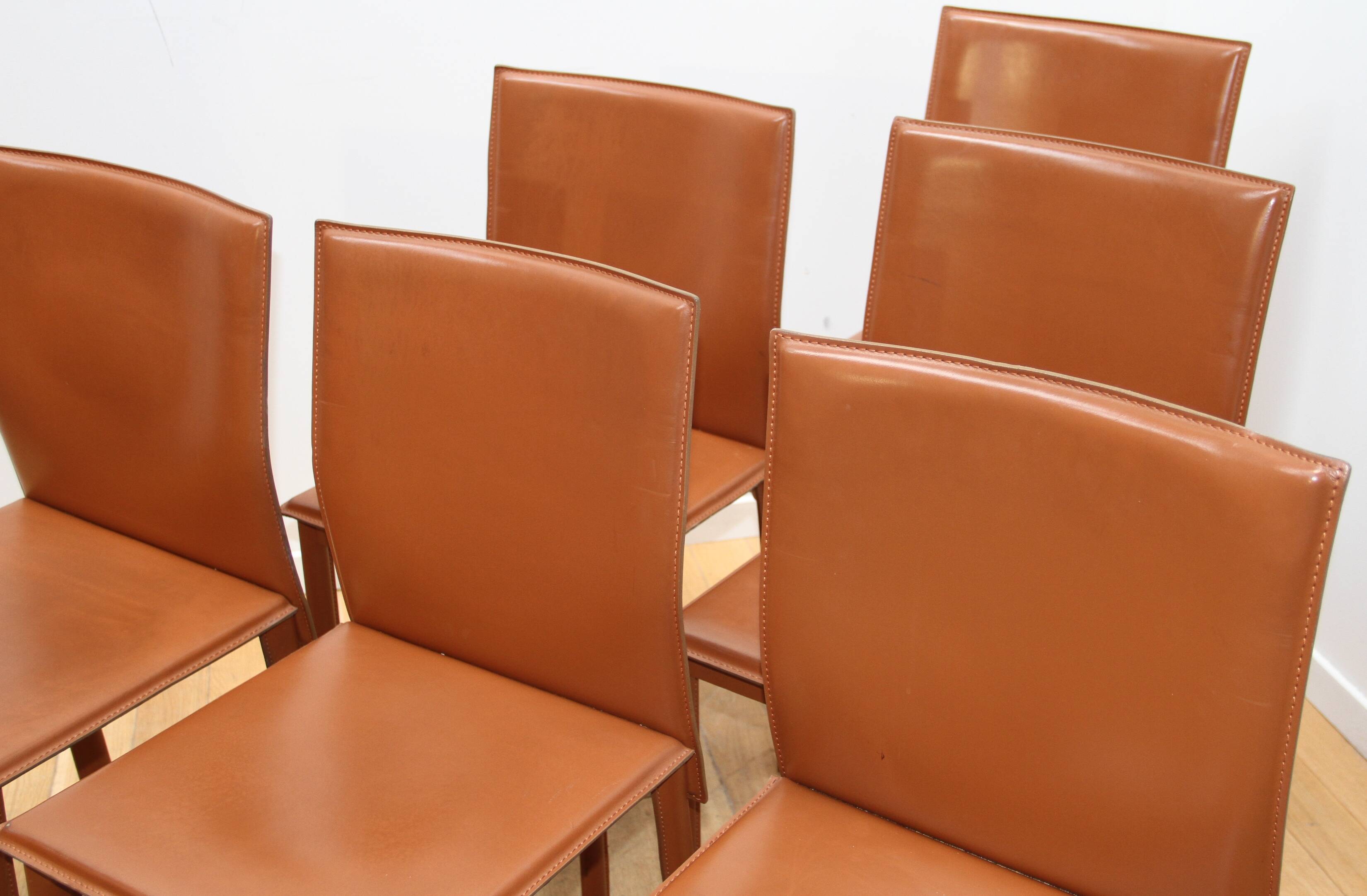 Set of 6 designer dining room chairs