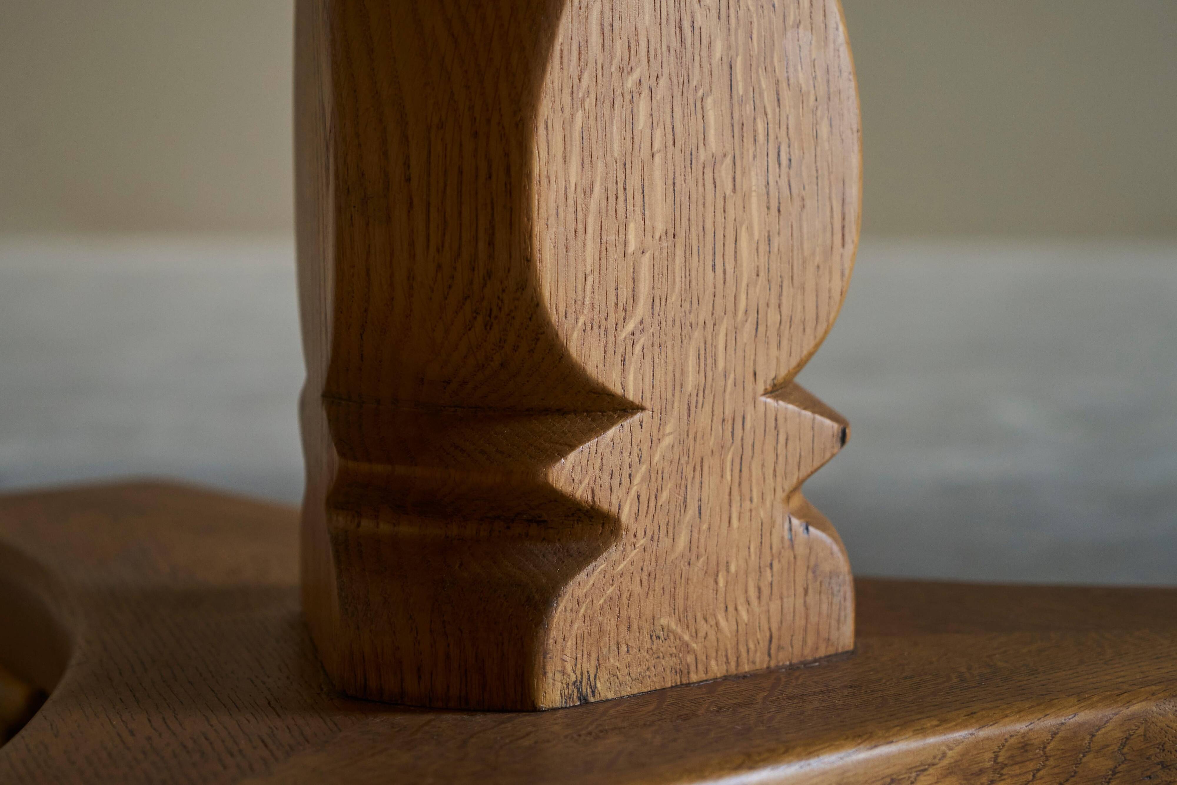 'Siegfried' coffee table by Abraham Sprij, solid oak, 1960s.