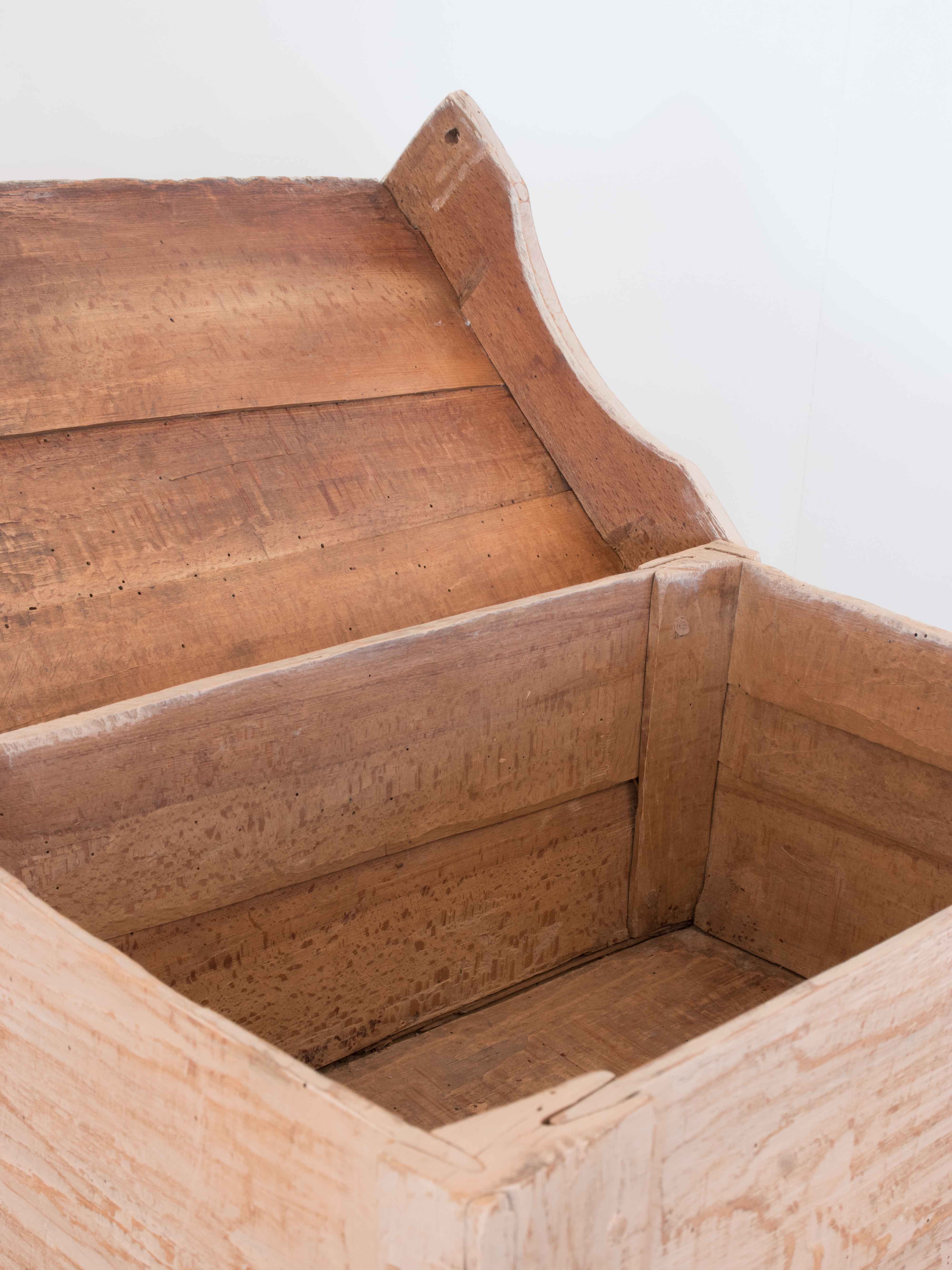 Antique Hand-Crafted Beech Trunk
