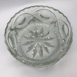 FRUIT CUTTER, SALAD BOWL in Solid CRYSTAL decorated with Hand-Cut PATTERNS