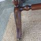 English lion paw desk and lyre armchair, leather, extensions