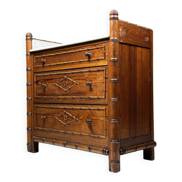 Faux bamboo chest of drawers 1900