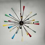 Mid-Century Sputnik Chandelier attributed to Stilnovo, Italy, 1950s