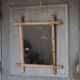 Bamboo imitation wood mirror, antique mirror, hanging mirror
