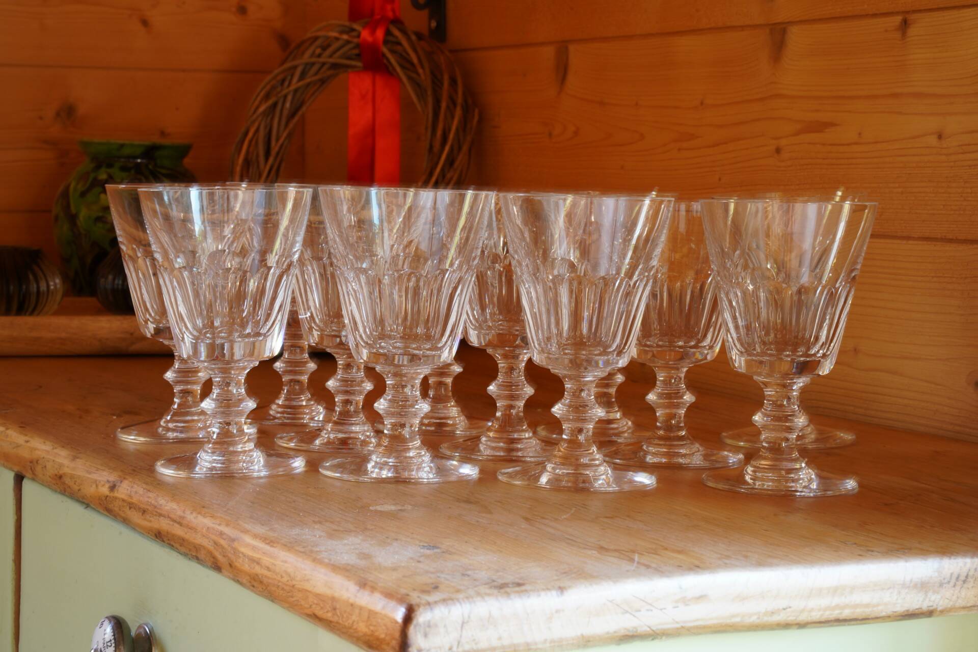 Set of 12 crystal water glasses from Saint-Louis - Caton model