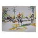 Alain Desormeaux (1931-2010) "The Riders" 1971 Oil on strong paper, signed and dated