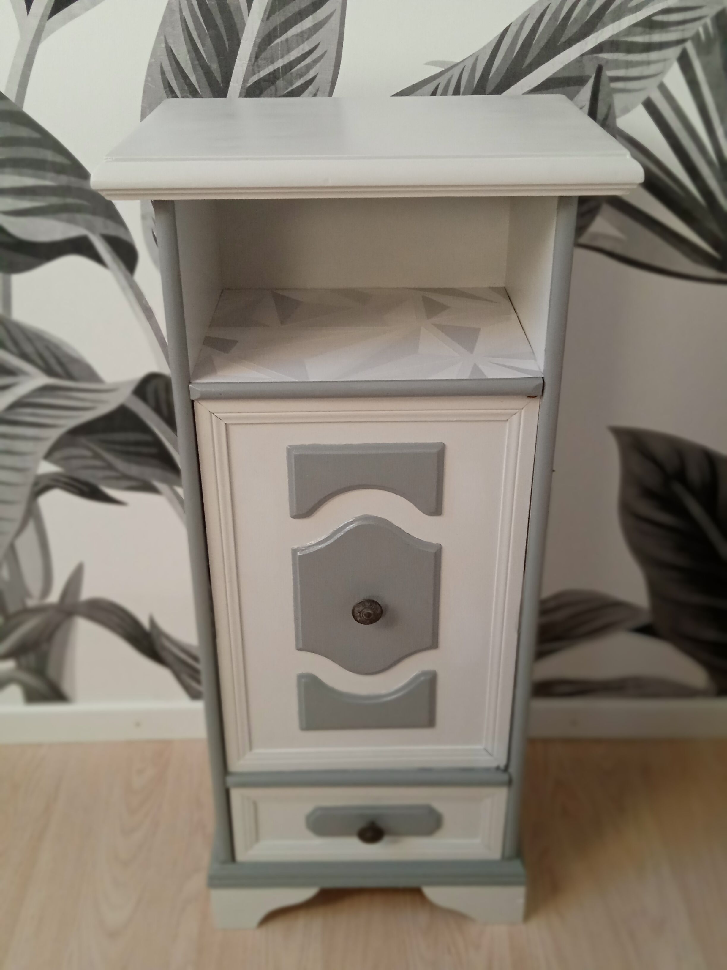 Wooden bedside table