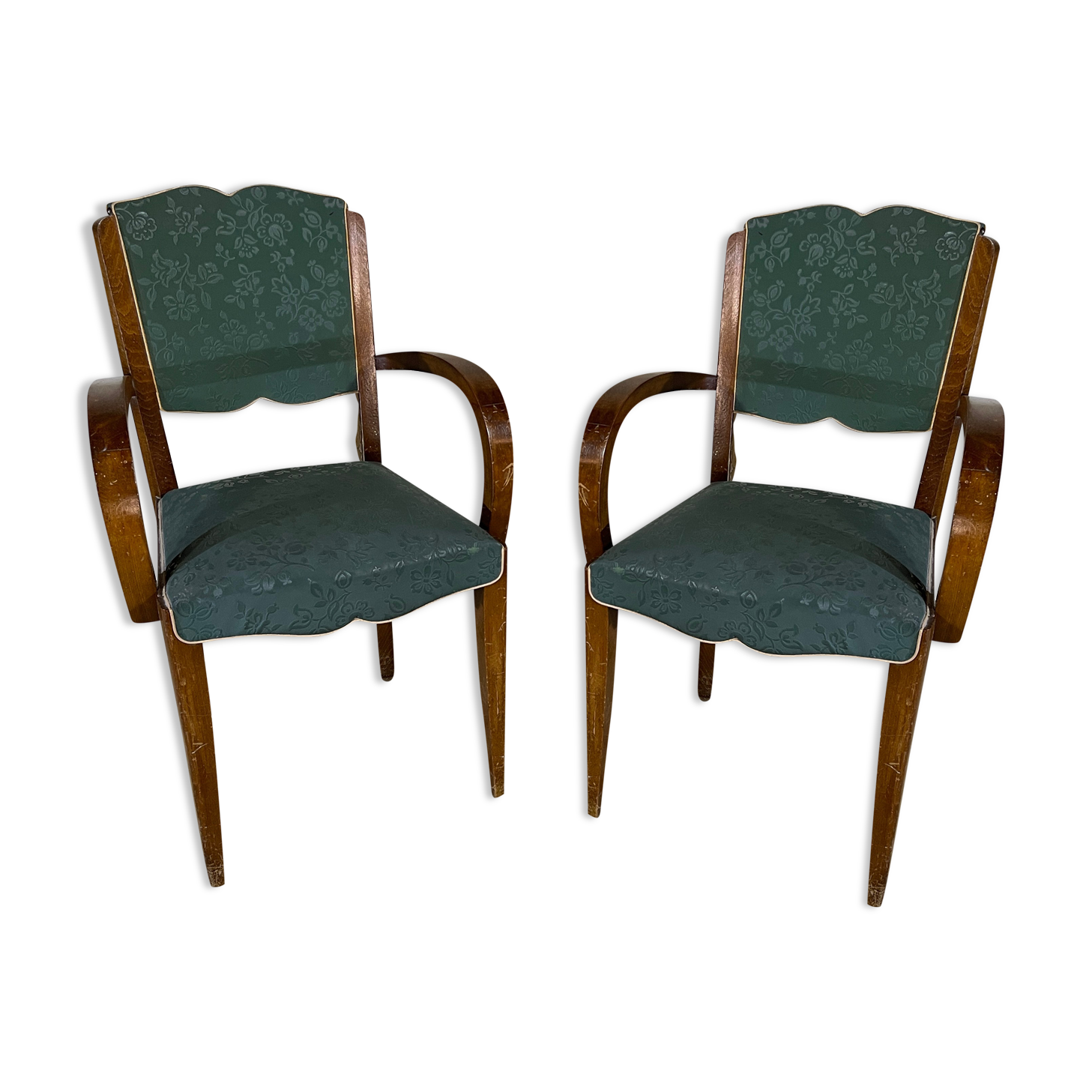 Pair armchair bridge moustache