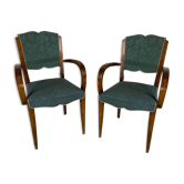 Pair armchair bridge moustache