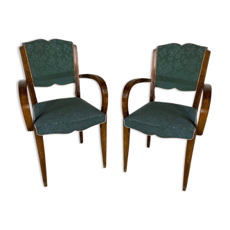 Pair armchair bridge moustache