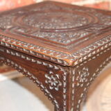 Side table carved top