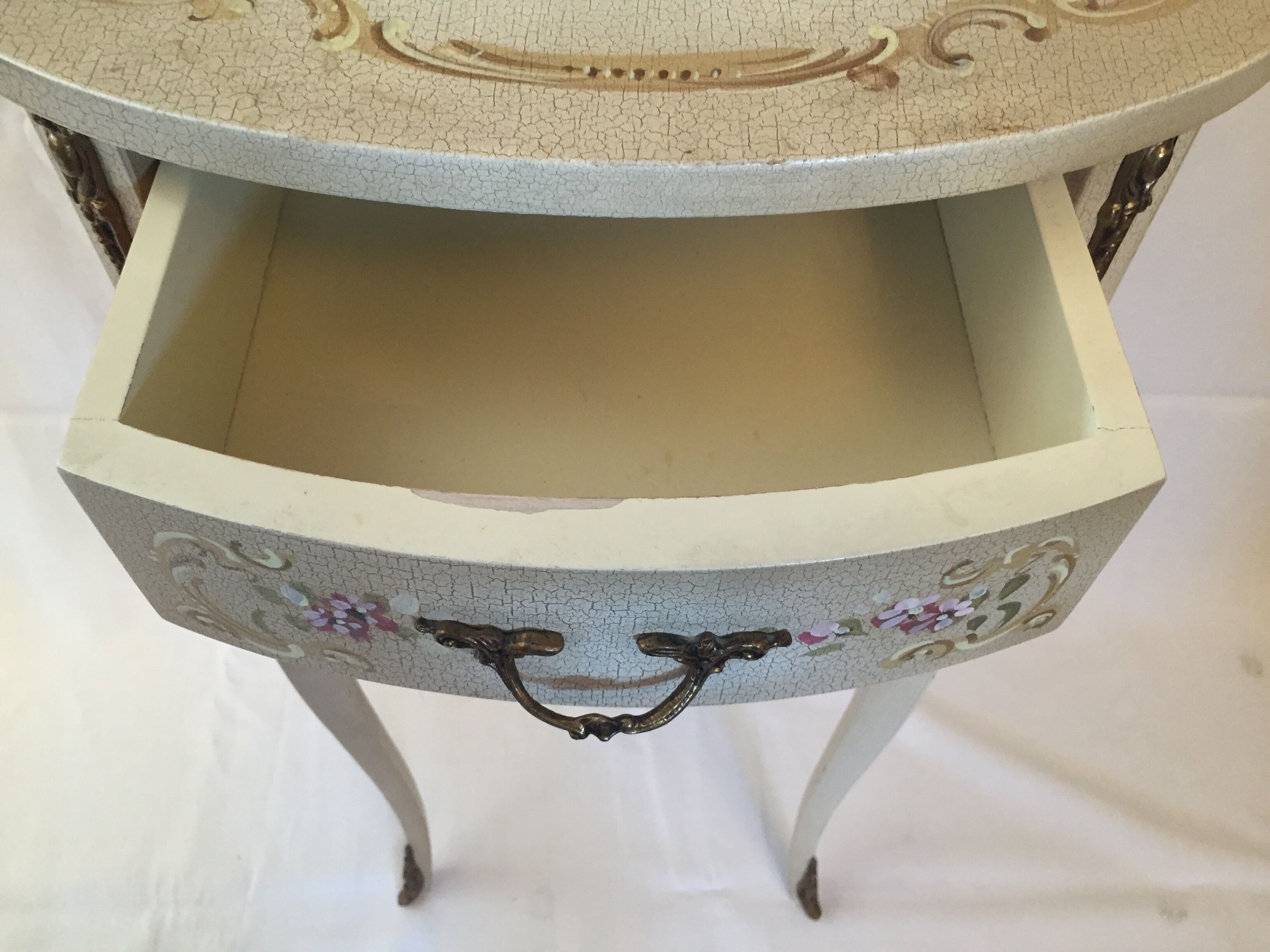 Pair of painted Louis XV style bedside table