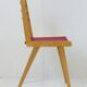Set of 4 chairs Bistro zazu red vintage oak French mid-century modern chairs