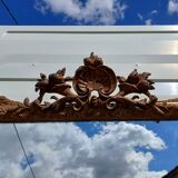 Miroir de Cheminée 19 éme en Bois et Stuk Doré