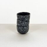 Black and gray ceramic mugs