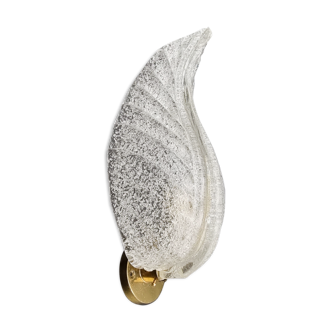 Large murano glass leaf wall light / sconce from barovier & toso, 1950s