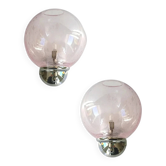 Pink Pulegoso Murano Glass Wall Sconces by Simoeng, Set of 2
