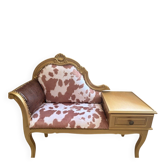 Fauteuil téléphone vintage fait main