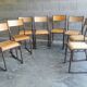 Serie de 8 chaises vintage empilables