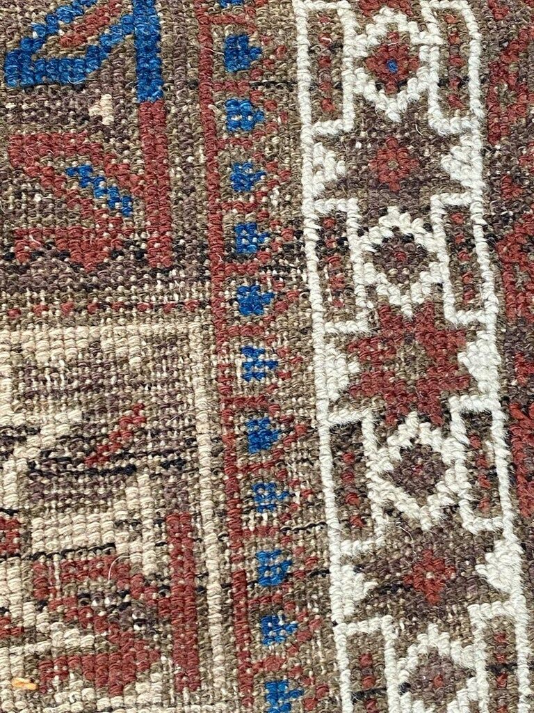 Ancient tribal baloch carpet 148x78 cm