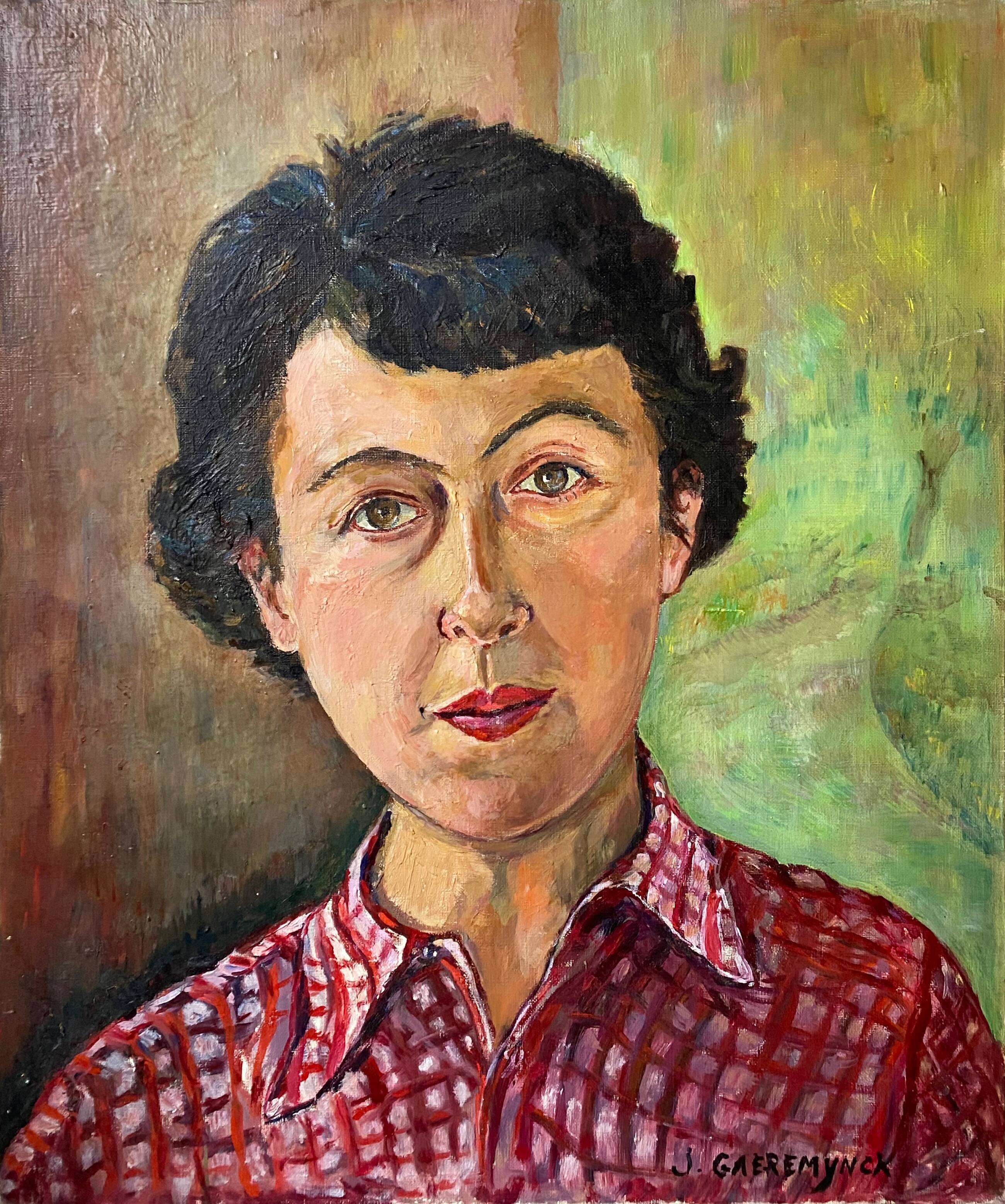 Painting "Self-portrait of the artist" J. Gaeremynck Salon artistes Français 1972