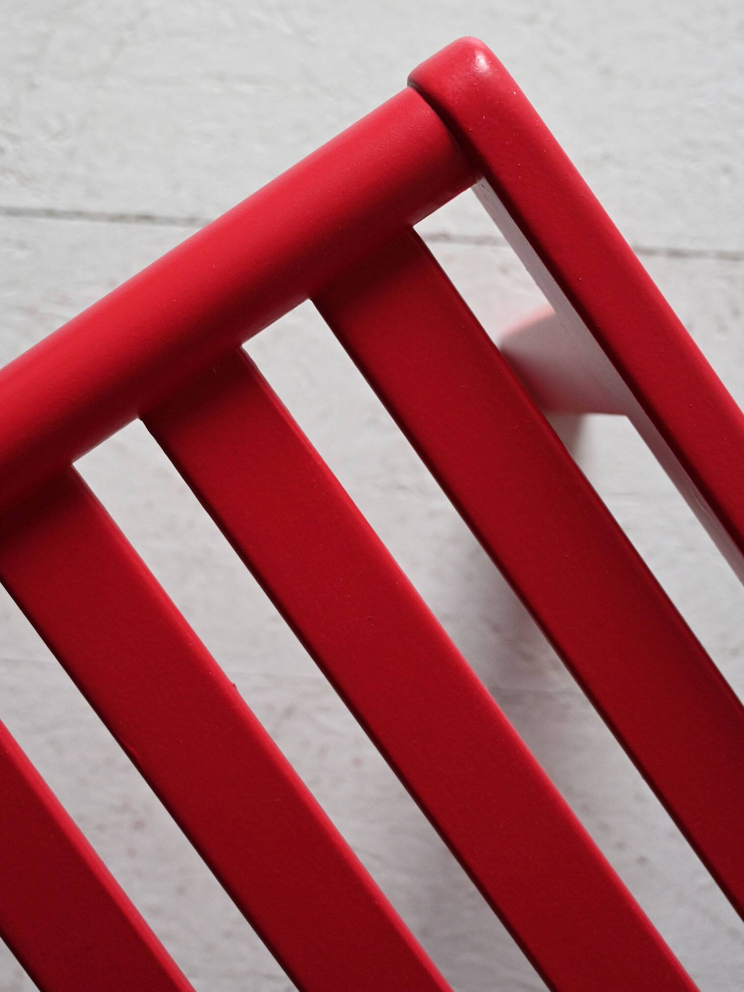 Vintage Scandinavian Chair in Cherry Red
