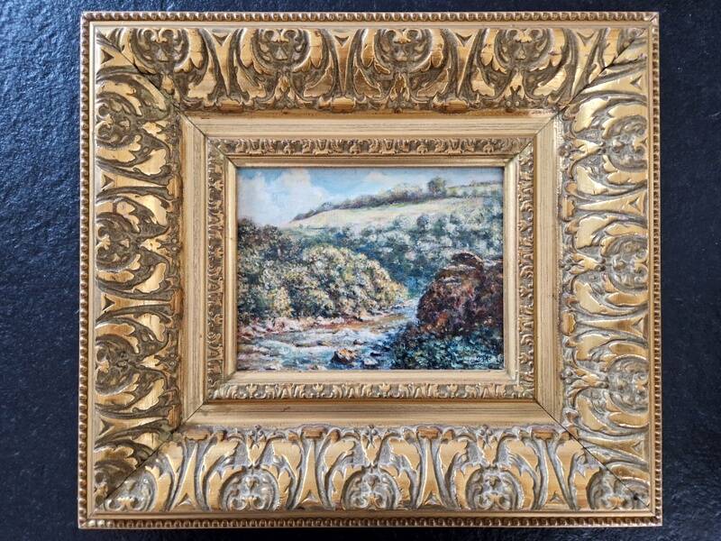 Jerzy Moscicki (Born in 1954) - Oil on canvas - Landscape with a stream