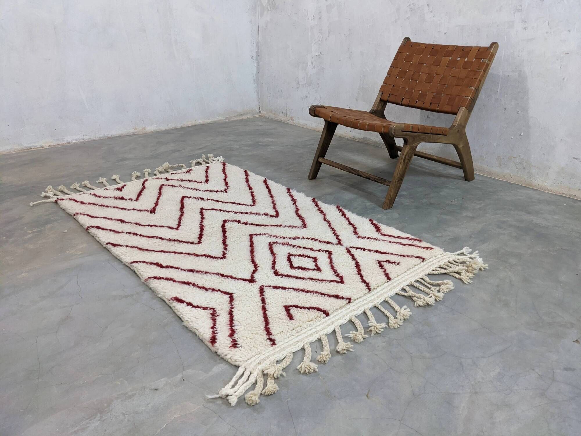 Beni Ouarain rug, 165 x 100 cm || 5.41 x 3.28 feet, P-161