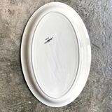 Sarreguemines oval dish in unbleached earthenware