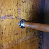 Rustic Wardrobe in Fir with Curtains