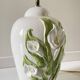Lampe italienne fleurs d'arum vintage