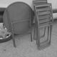 Ensemble de jardin table et chaises pliantes en métal