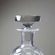 Antique cut and engraved crystal carafe with floral decoration, Bohemia, 19th-20th century.