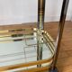 Gold metal dessert and smoked glass