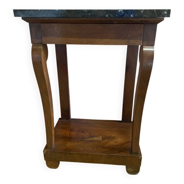 Console Restauration en placage d'acajou