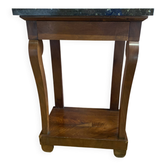 Console Restauration en placage d'acajou