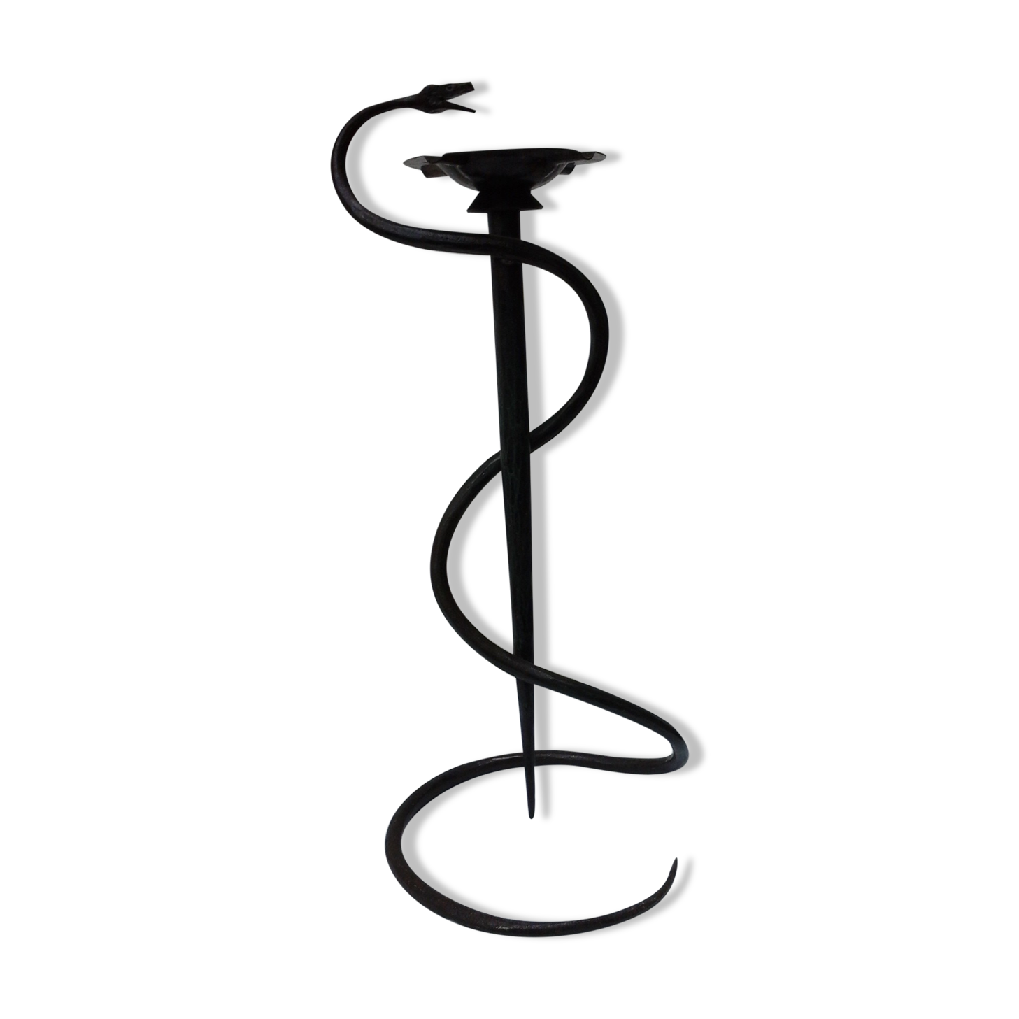 Vintage metal snake ashtray