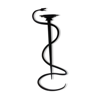 Vintage metal snake ashtray