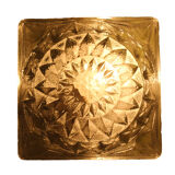 Vintage glass ceiling or wall lamp, Italy, 70s