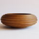 Ribbed turned wooden bowl, 1980