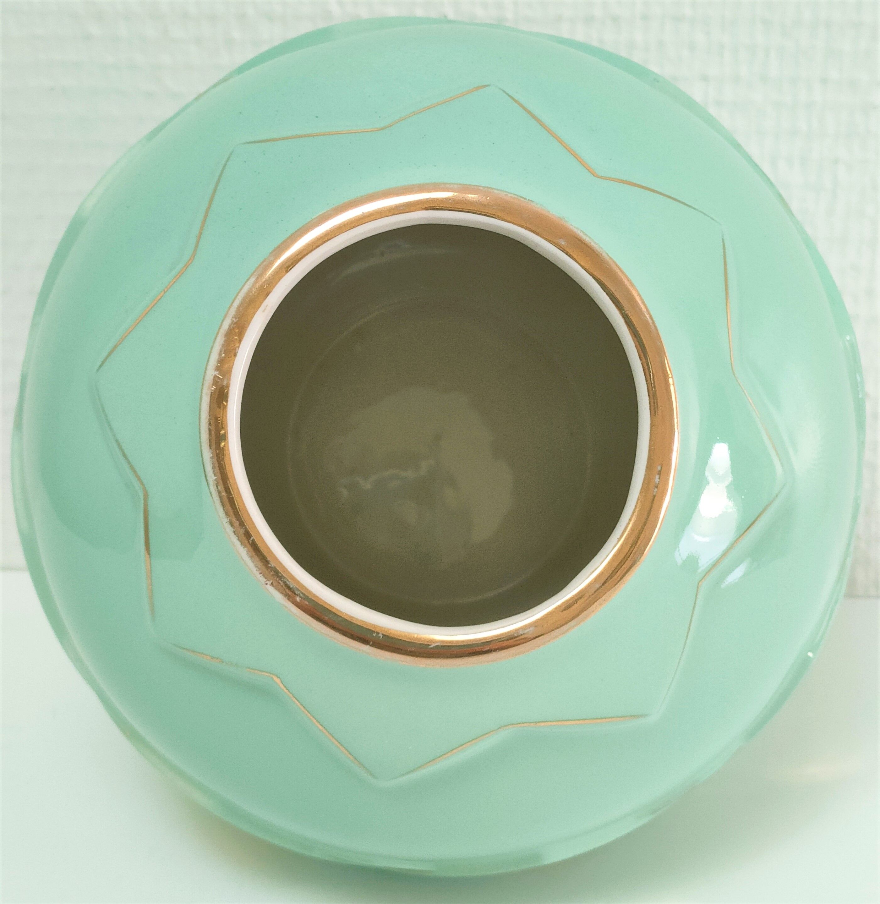 Vase boule art déco céramique émaillée moulin des loups