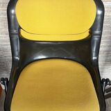 6 back chairs Emilio Ambasz & Giancarlo Peretti, yellow armchair