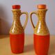 Oil and vinegar service in ceramic and wood