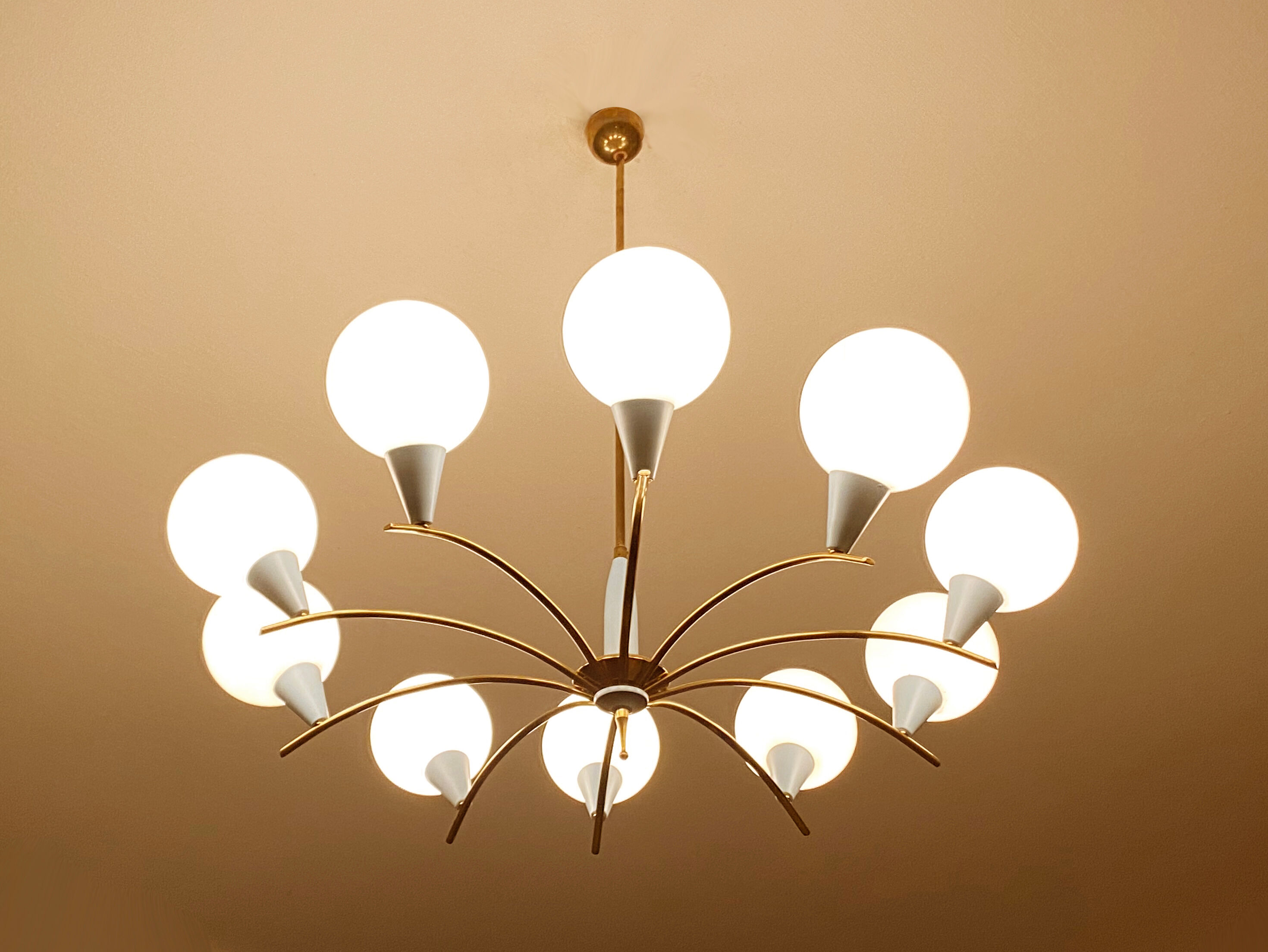 Vintage chandelier italy, 50s