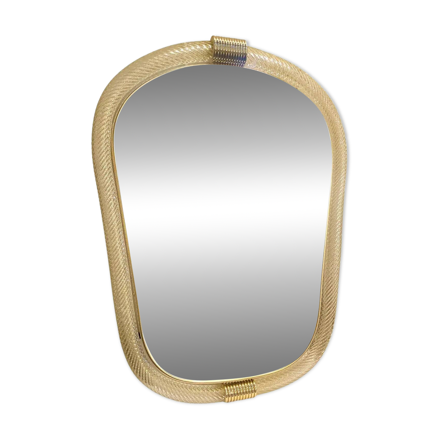 Miroir mural en verre de Murano « Torciglione » de style Barovier